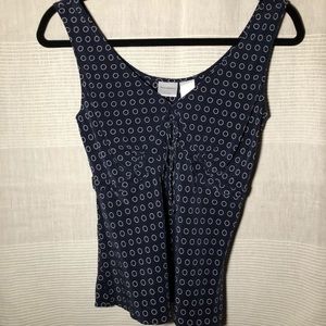 Navy & White Top. Size: M